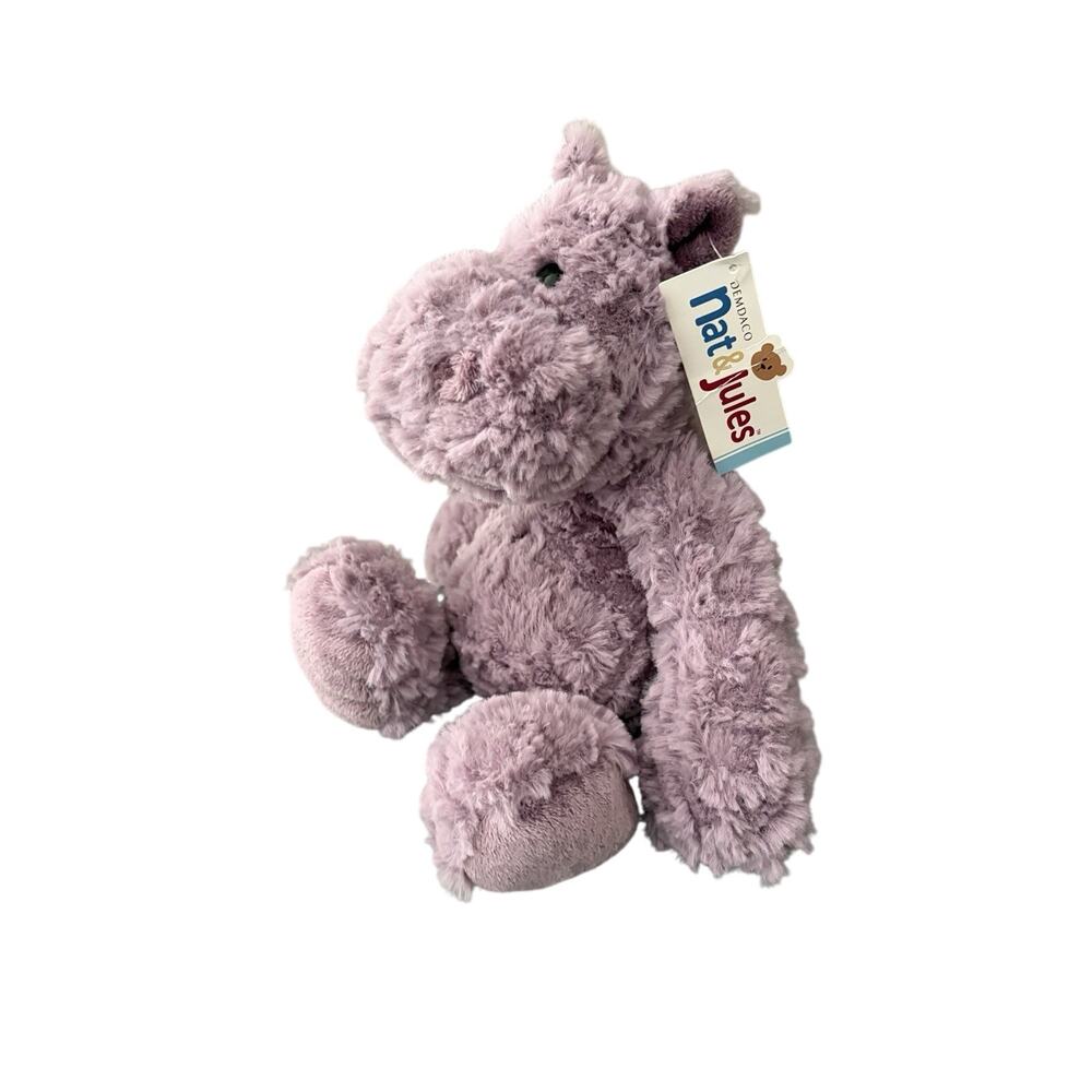 2012 Nat & Jules Purple Hippo Plush Hippopotamus Livia Stuffed Animal Toy 12"